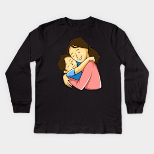 Hug Mother Kids Long Sleeve T-Shirt